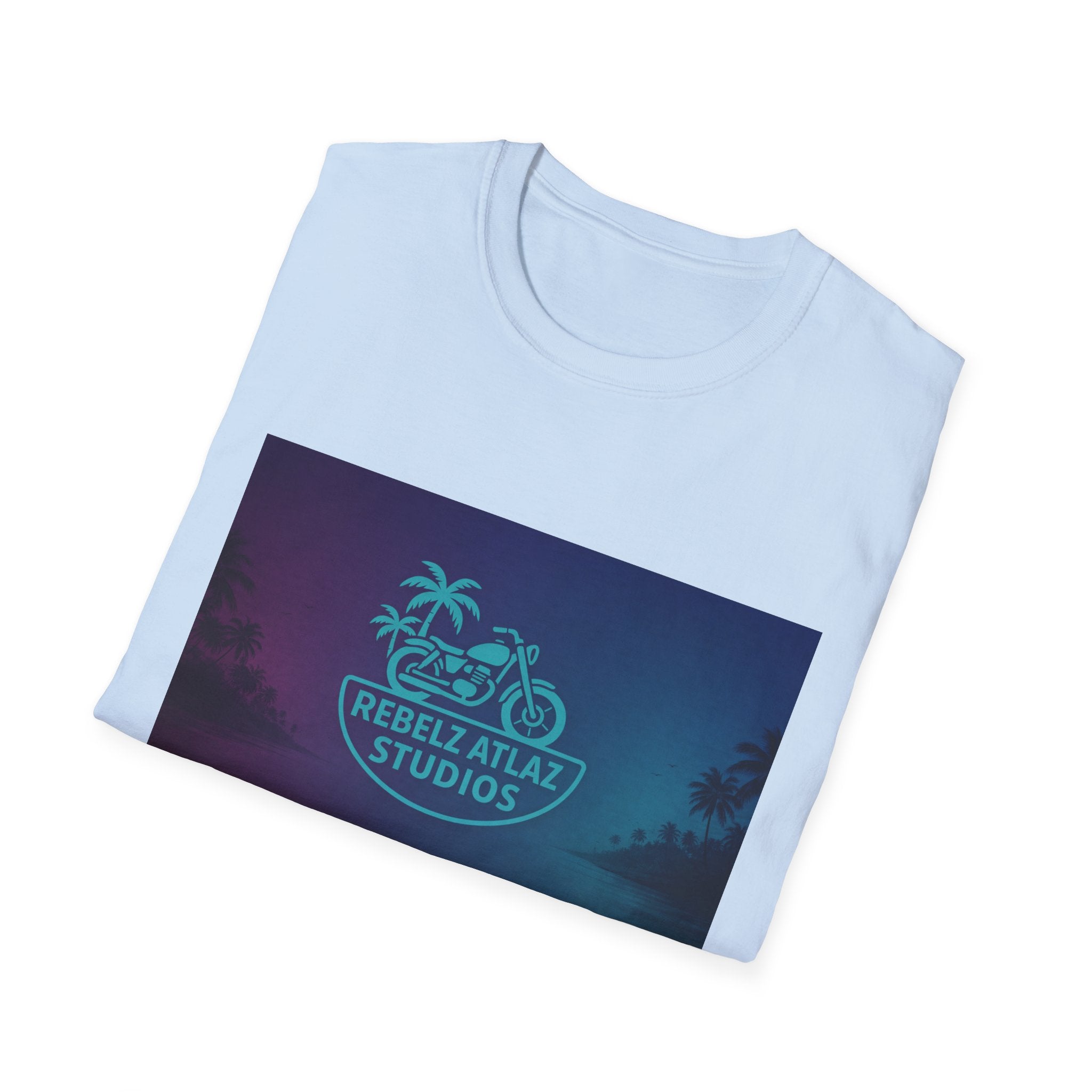 Rebel Ataz Studios Logo T-Shirt — Tropical Palm Graphic Tee