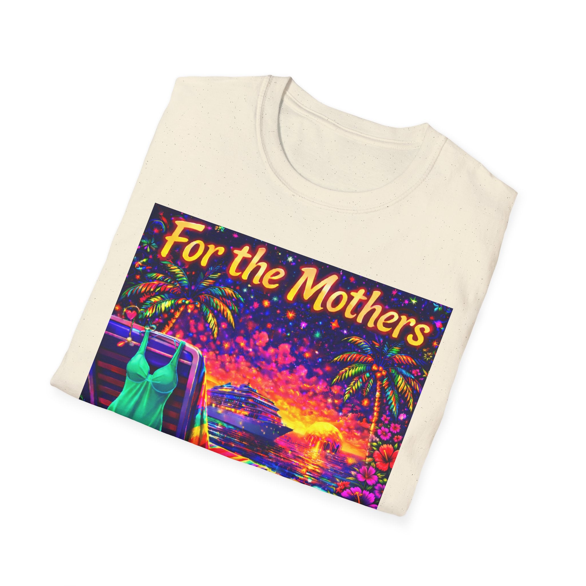 For the Mothers Tropical Sunset T‑Shirt   Song Cover Art From The Caribbean Calavera Album  — Beach Vacation Mother's Day Gift