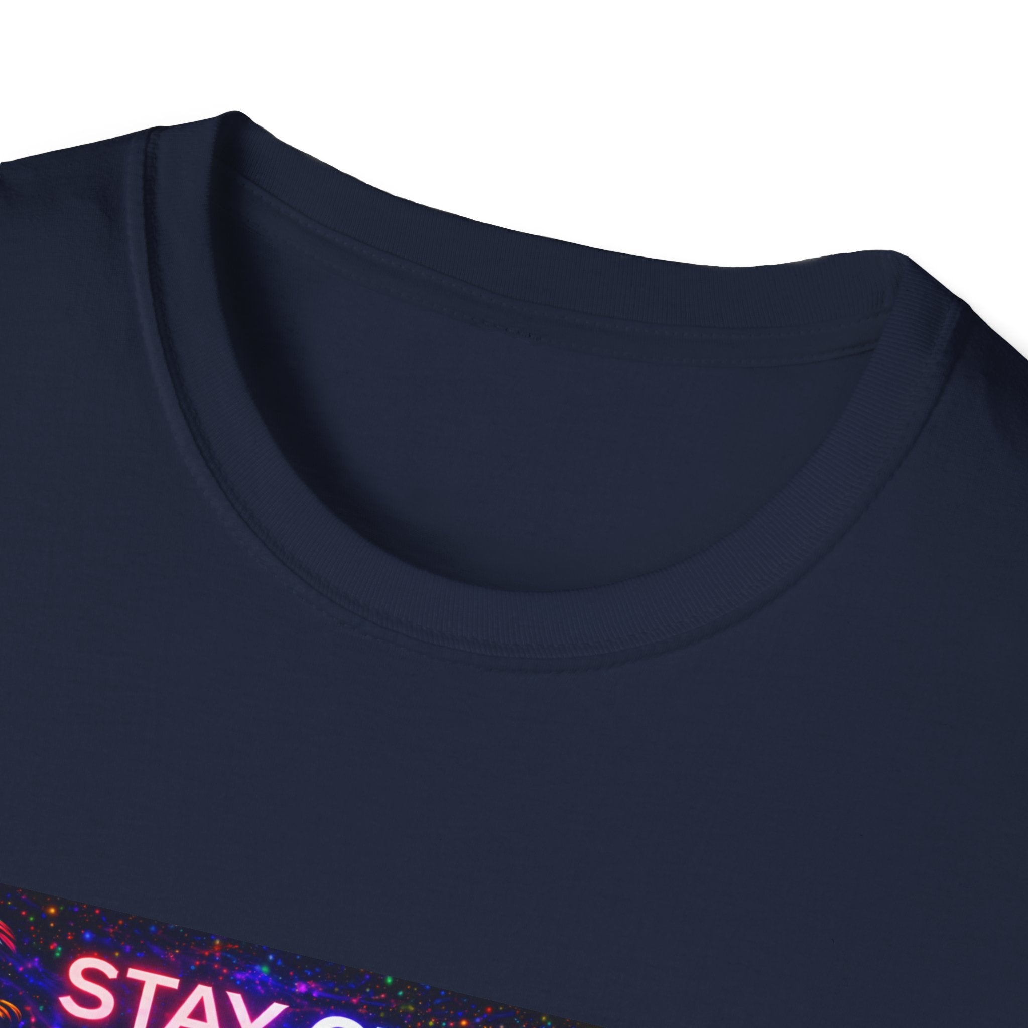 Stay Close Romantic Graphic T‑Shirt  Song Cover Art From The Caribbean Calavera Album  — Neon Couple Illustration