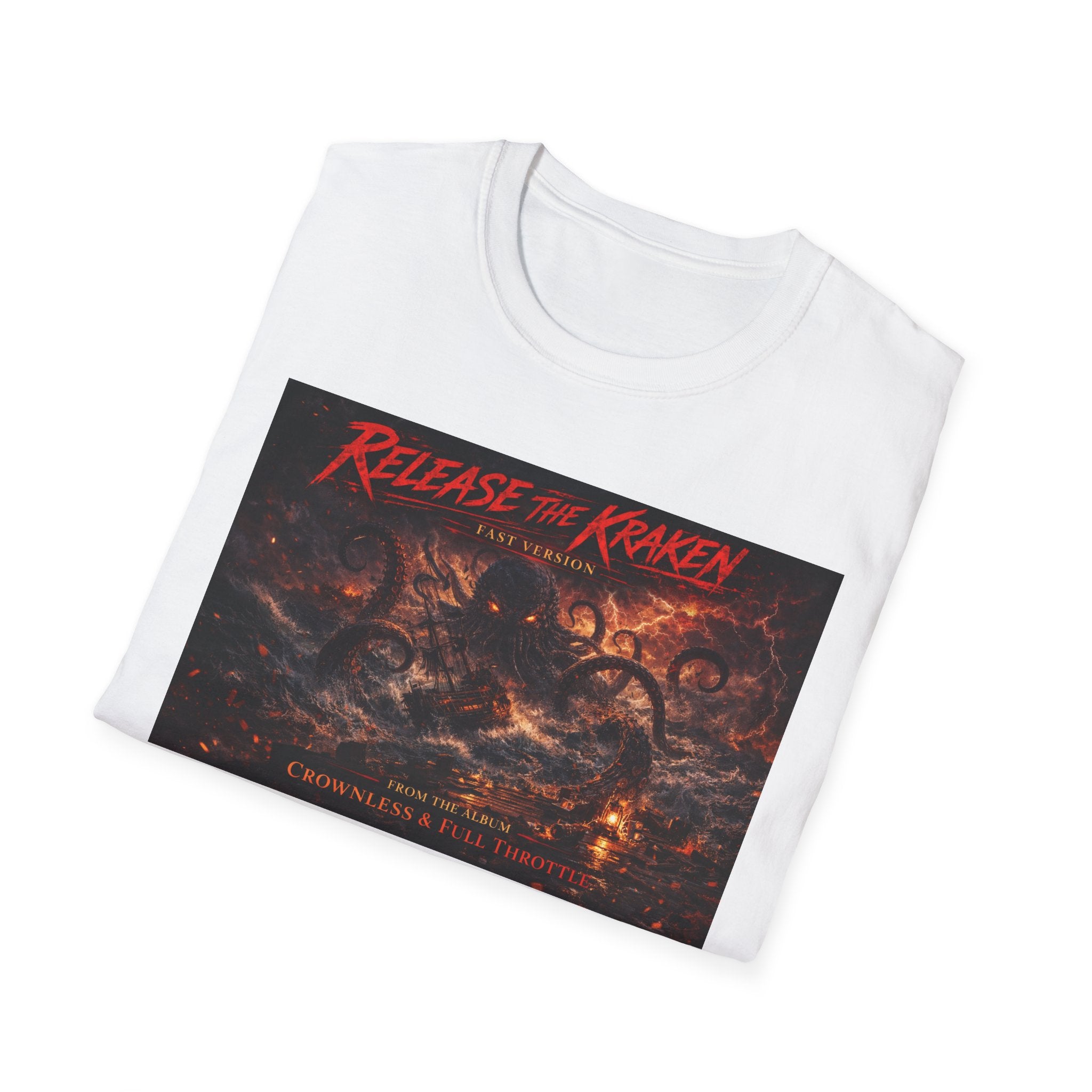 T-Shirt — 'Release the Kraken' Retro Nautical Kraken Graphic Tee