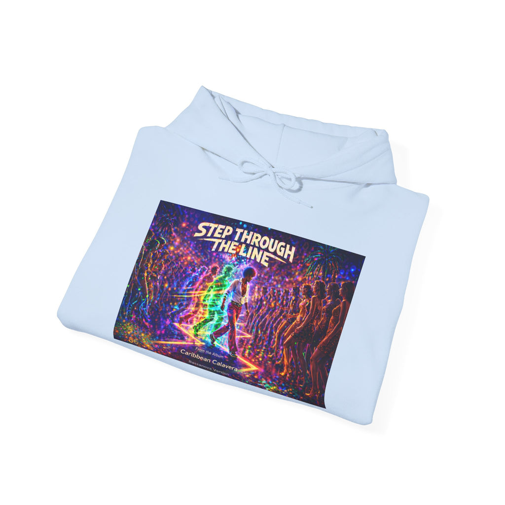 Step Through The Line Hoodie Song Cover Art From The Caribbean Calavera Album — Psychedelic Trippy Graphic Pullover