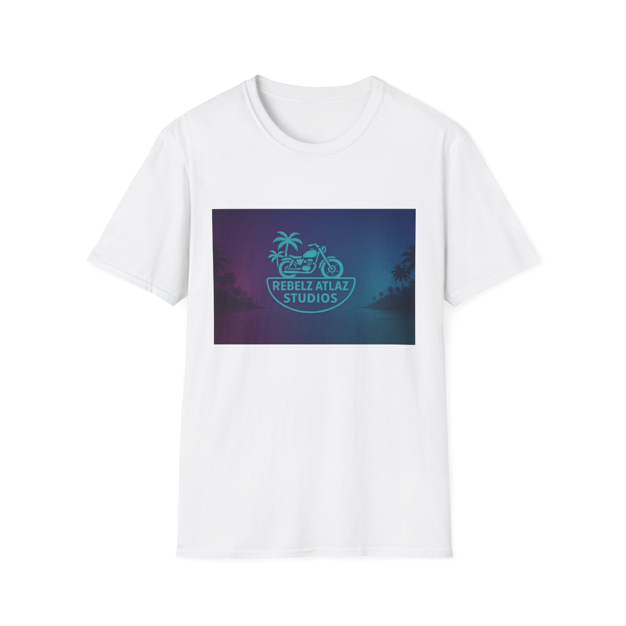 Rebel Ataz Studios Logo T-Shirt — Tropical Palm Graphic Tee