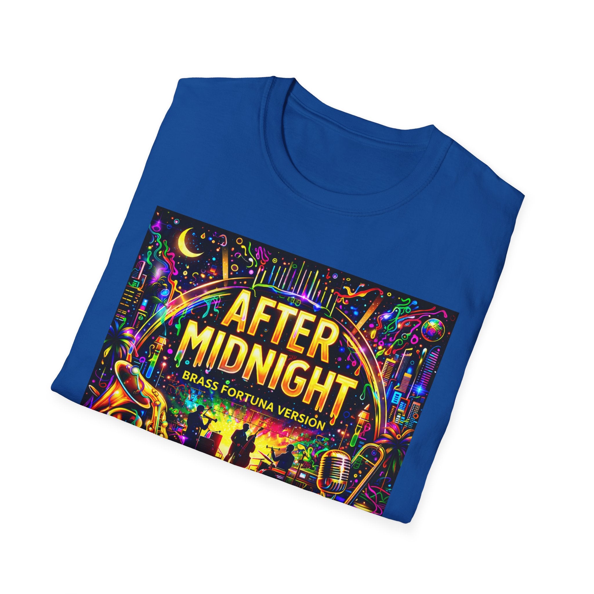 After Midnight T-Shirt  Song Cover Art From The Caribbean Calavera Album – Neon Jazz Club Graphic Tee