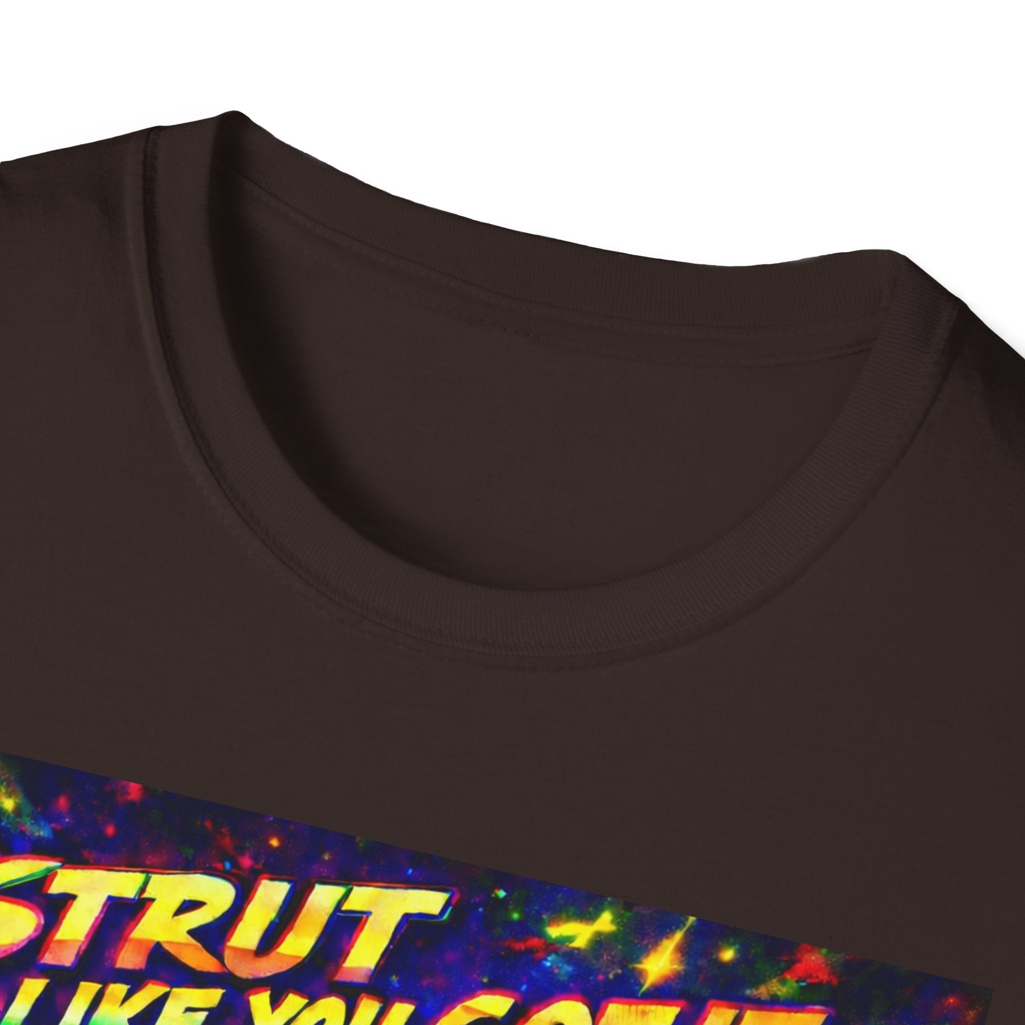 Strut Like You Got It Graphic T-Shirt  Song Cover Art From The Caribbean Calavera Album — Retro Neon Beach Vibe