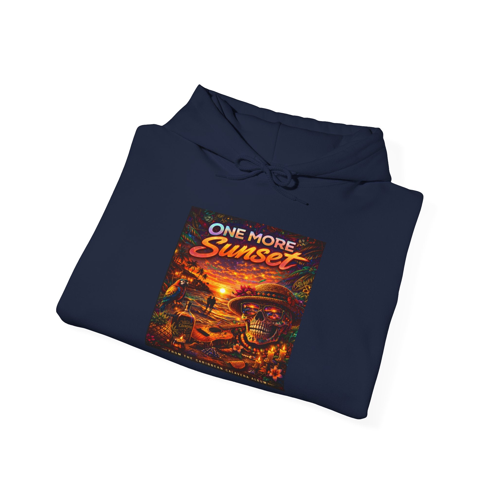 "One More Sunset"  Song Cover Art From The Caribbean Calavera Album Skateboard Vintage Graphic Pullover Sunset Skate Hoodie —