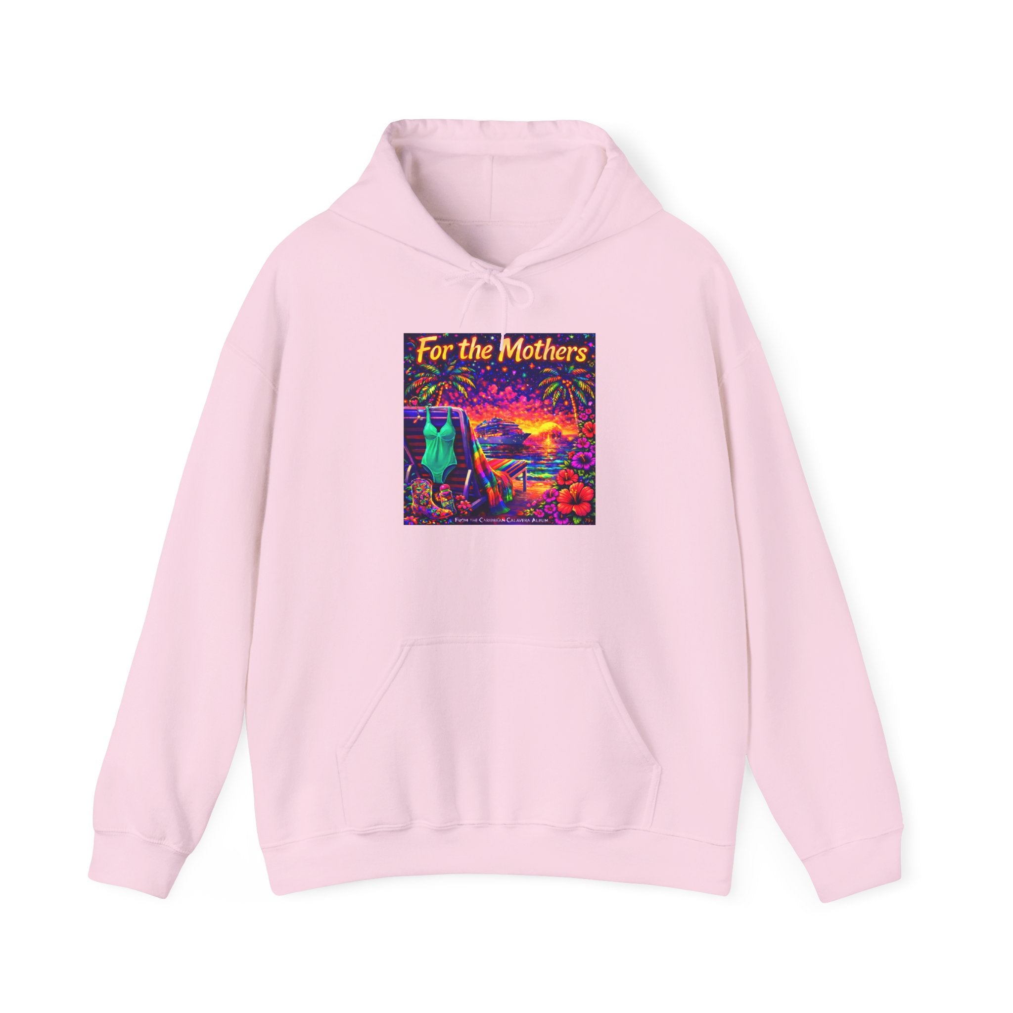 For the Mothers Hoodie —   Song Cover Art From The Caribbean Calavera Album  Psychedelic Moonlit Cat Art Sweatshirt