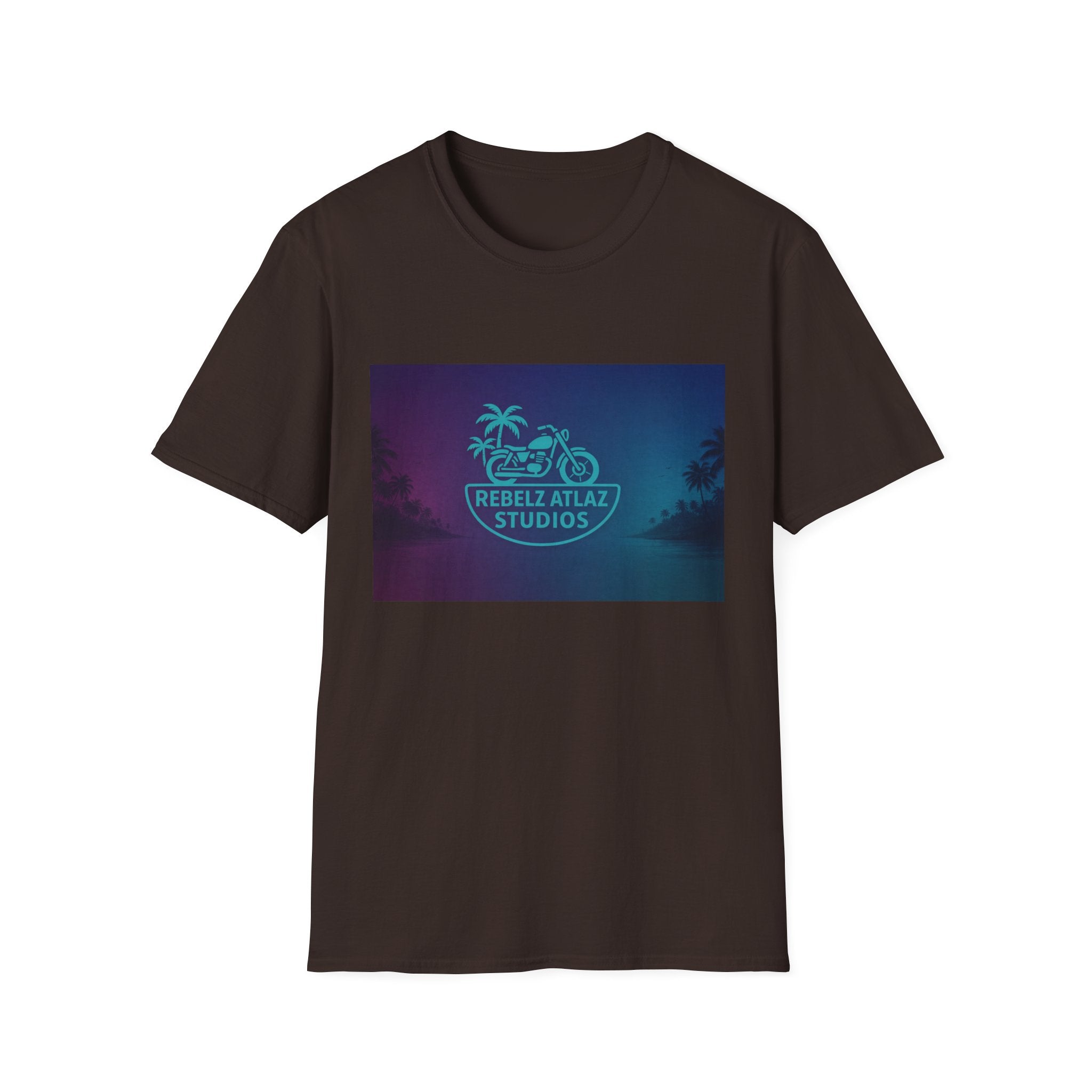Rebel Ataz Studios Logo T-Shirt — Tropical Palm Graphic Tee