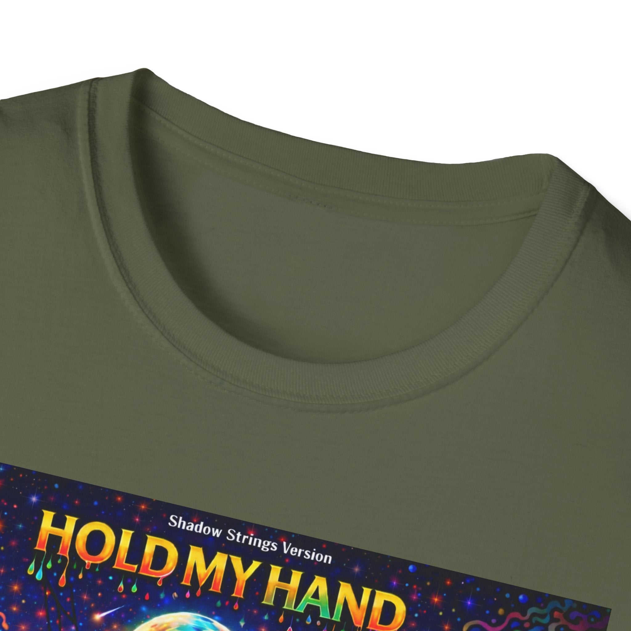 Hold My Hand Graphic T-Shirt  Song Cover Art From The Caribbean Calavera Album — Cosmic Couple Silhouette Tee