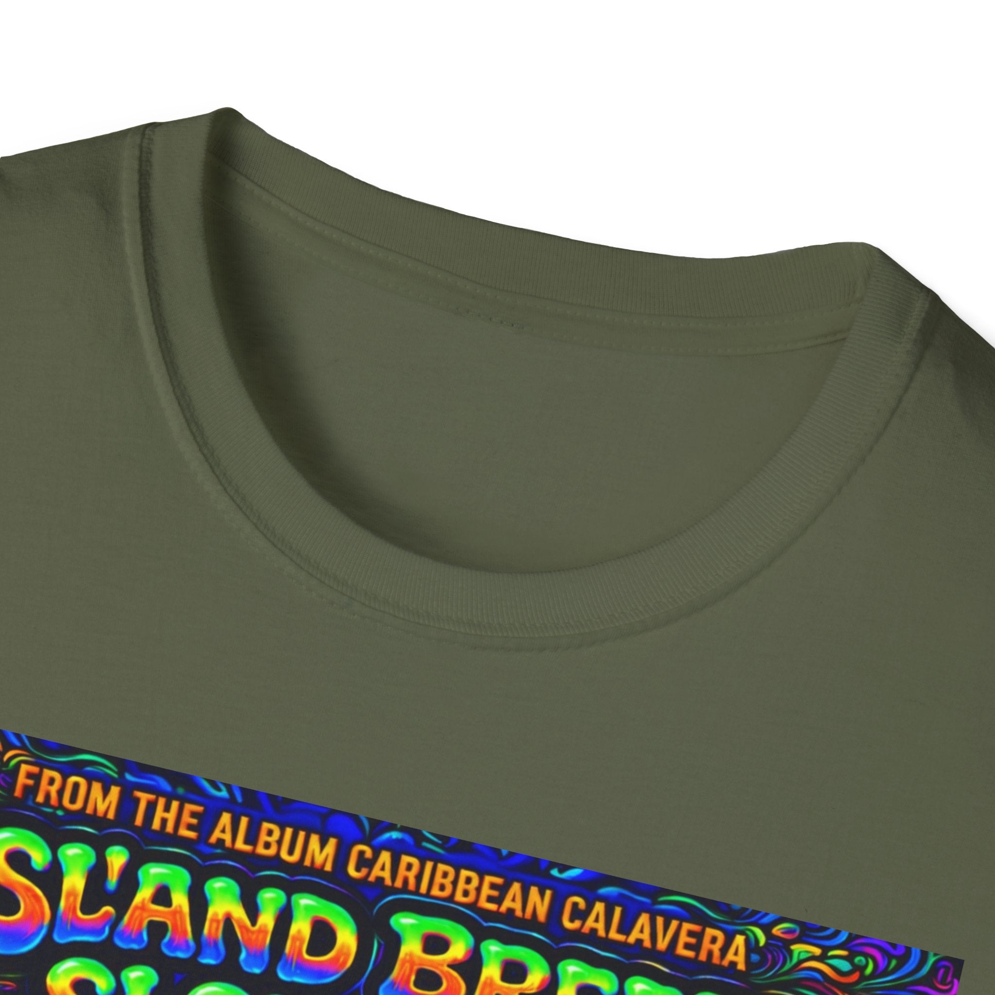 Island Breeze Slow Jam T-Shirt  Song Cover Art From The Caribbean Calavera Album   — Retro Tropical Sunset Music Tee