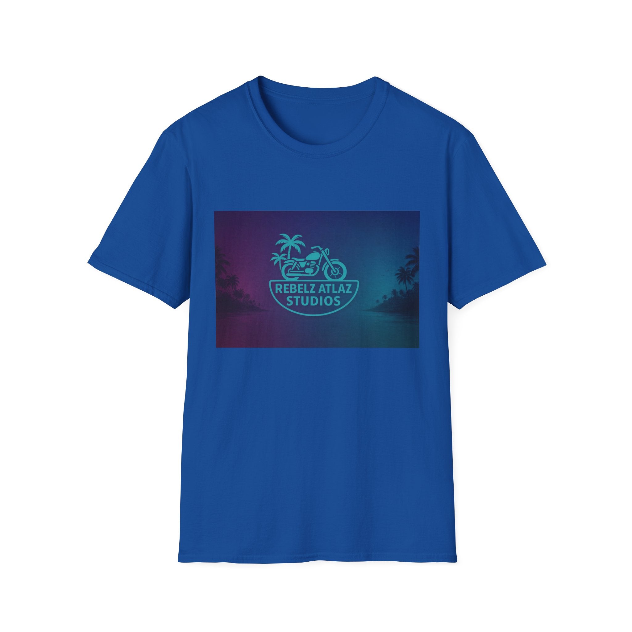 Rebel Ataz Studios Logo T-Shirt — Tropical Palm Graphic Tee