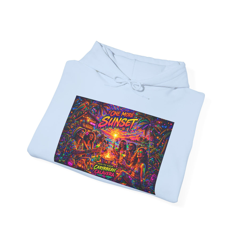 One More Sunset Carnival Hoodie Song Cover Art From The Caribbean Calavera Album — Tropical Festival Graphic Pullover