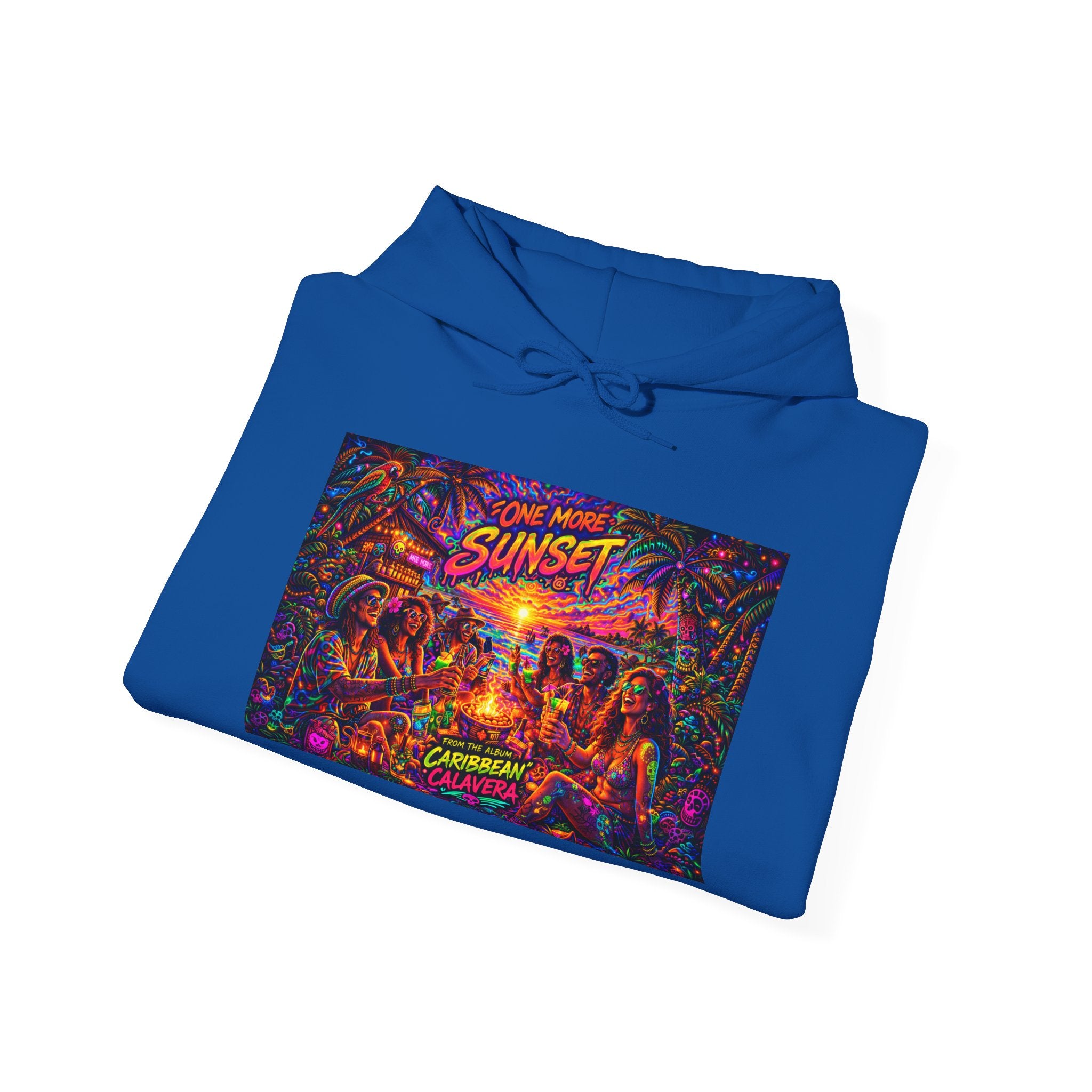 One More Sunset Carnival Hoodie Song Cover Art From The Caribbean Calavera Album — Tropical Festival Graphic Pullover