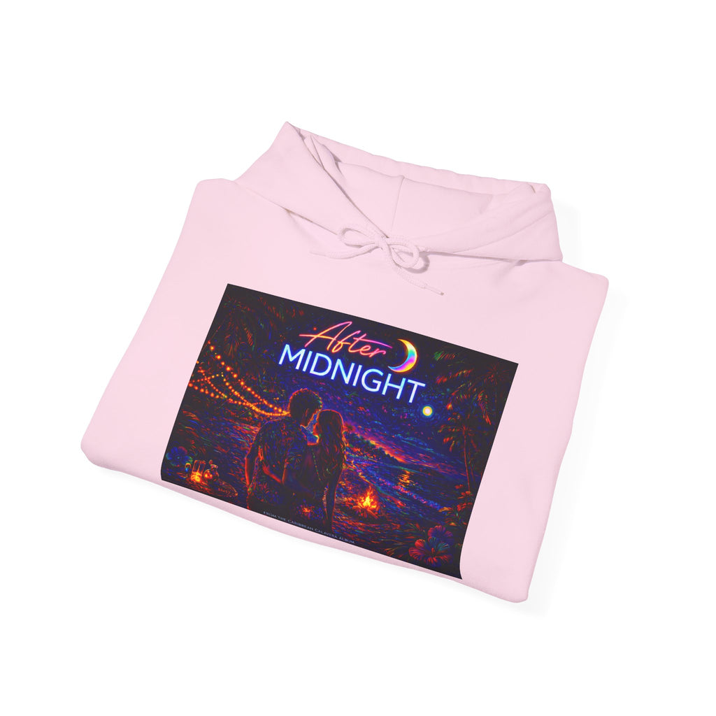 After Midnight Song Cover Art From The Caribbean Calavera Album Hoodie – Retro Neon 'After Midnight' Streetwear