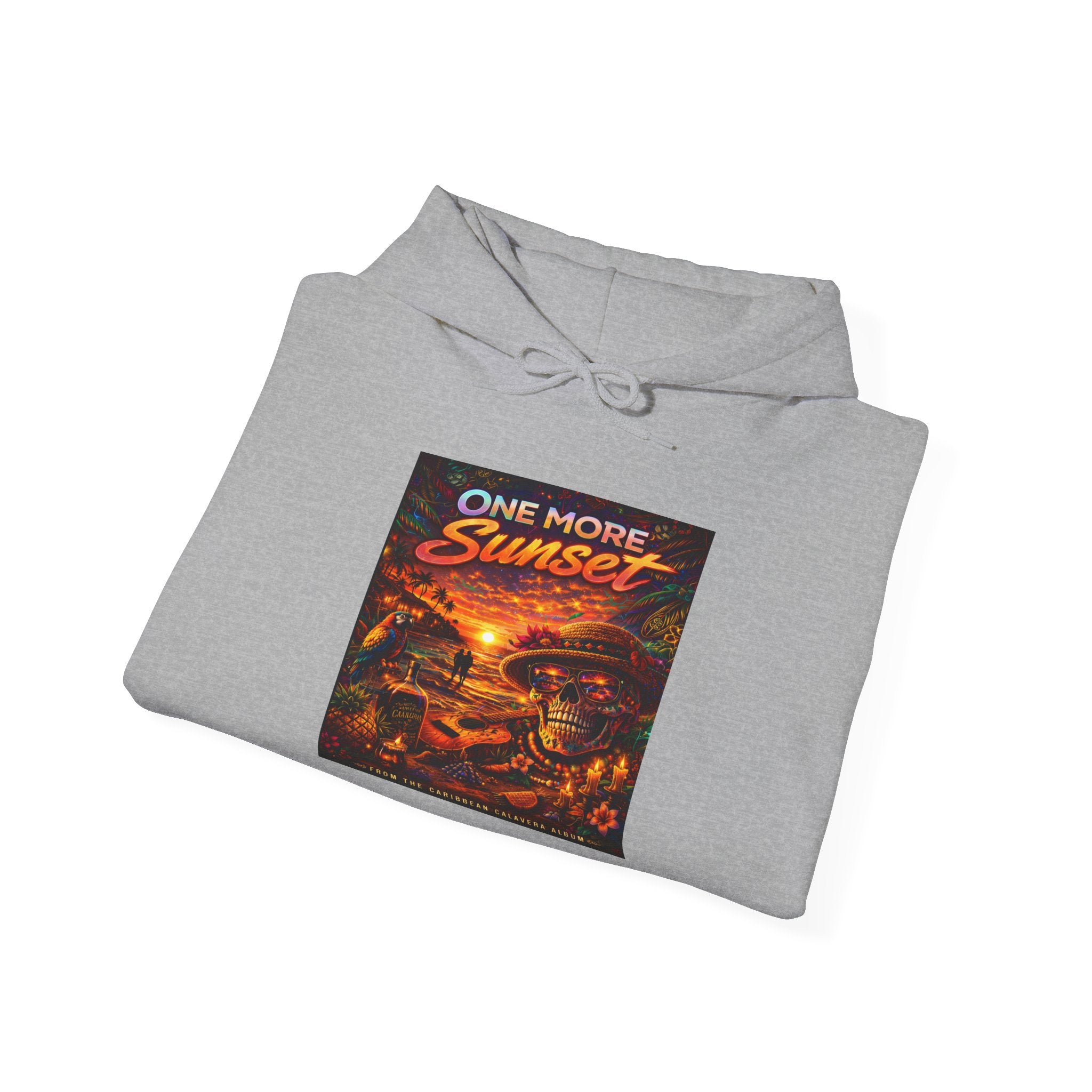 "One More Sunset"  Song Cover Art From The Caribbean Calavera Album Skateboard Vintage Graphic Pullover Sunset Skate Hoodie —