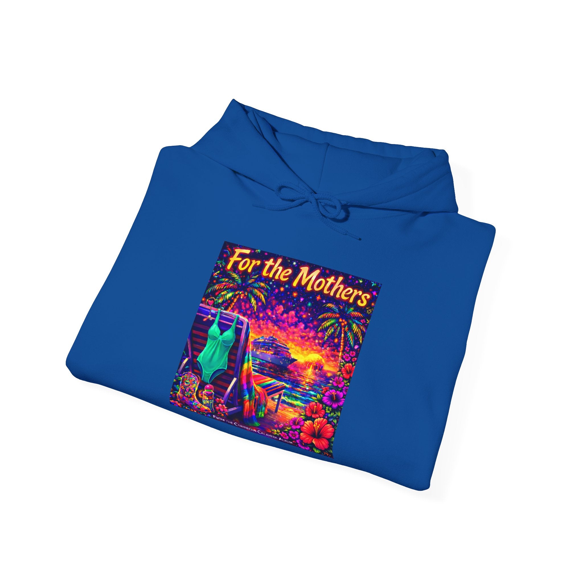 For the Mothers Hoodie —   Song Cover Art From The Caribbean Calavera Album  Psychedelic Moonlit Cat Art Sweatshirt
