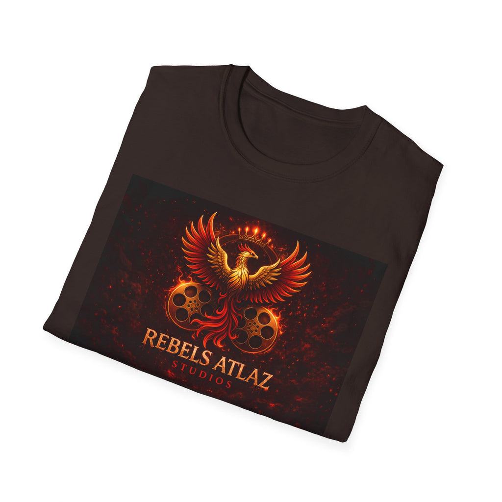 Rebelz Atlaz Film Studios Logo  Phoenix Skull T-Shirt