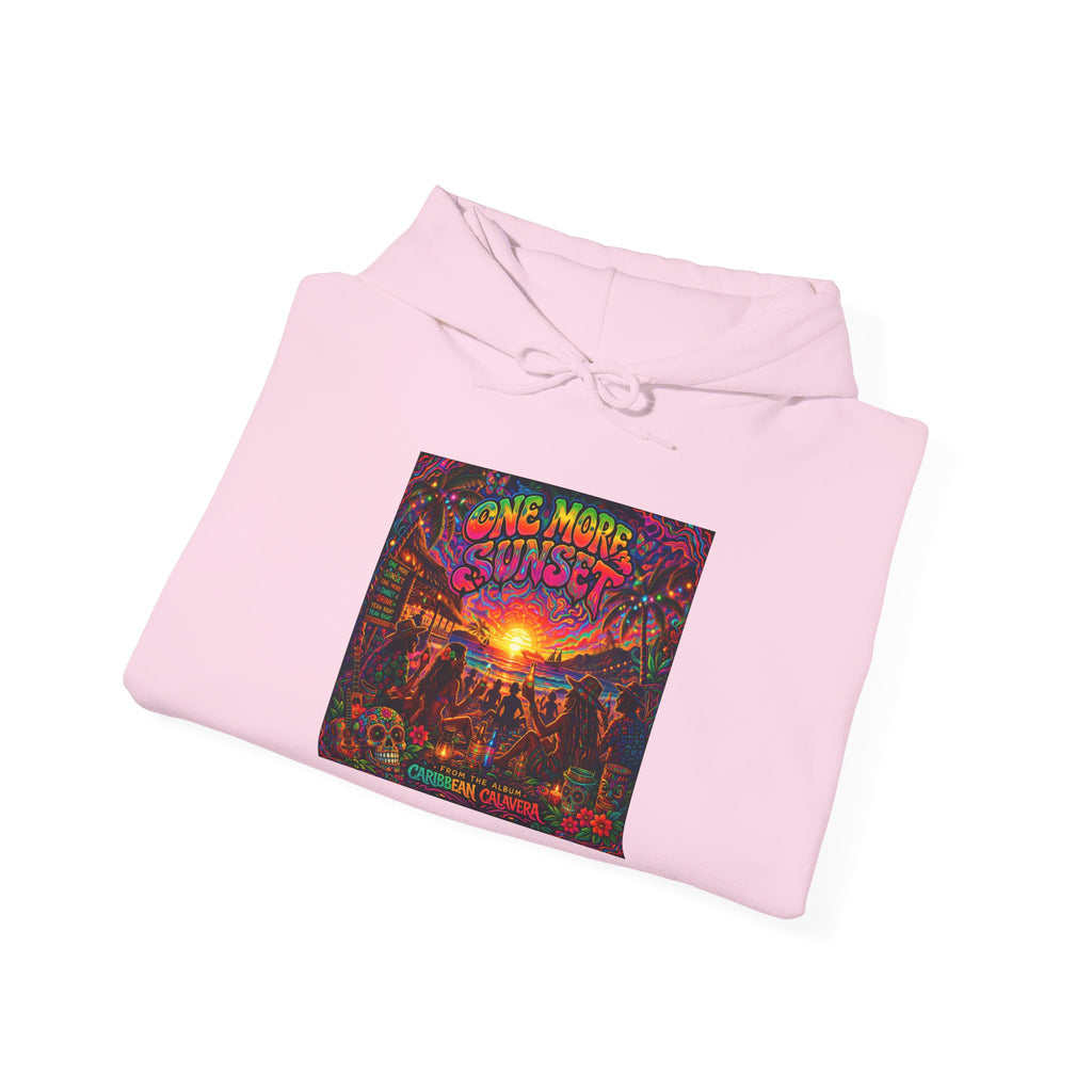 "One More Sunset"  Song Cover Art From The Caribbean Calavera Album  Retro Concert Graphic Sunset Festival Hoodie