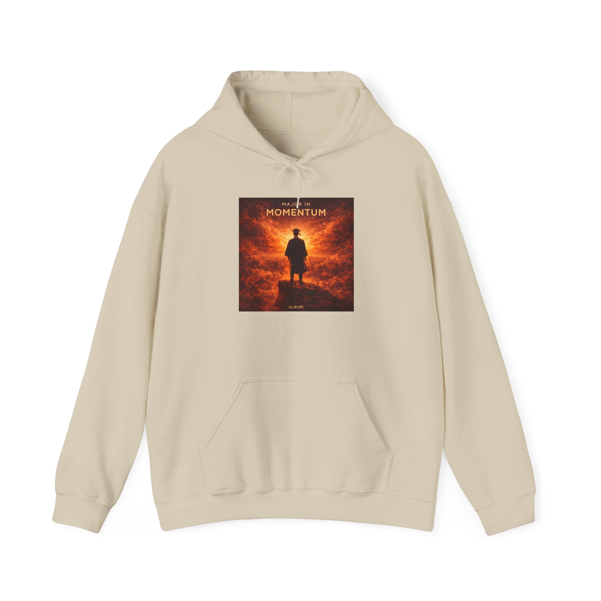 Hoodie - 'Major in Momentum' Silhouette Sunset Graphic Hoodie