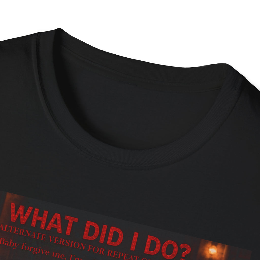T-Shirt — "What Did I Do?" Dark Vintage Portrait Graphic Tee