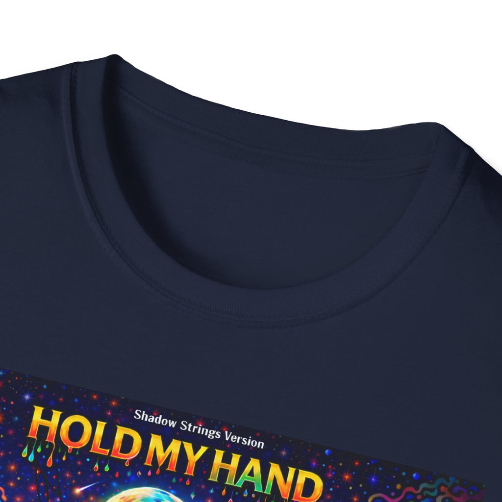 Hold My Hand Graphic T-Shirt  Song Cover Art From The Caribbean Calavera Album — Cosmic Couple Silhouette Tee