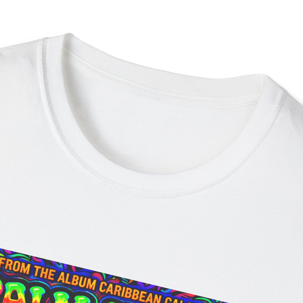 Palm Trees & Kisses Song Cover Art From The Caribbean Calavera Album  Tropical Graphic T-Shirt — Retro Sunset Beach Vibes