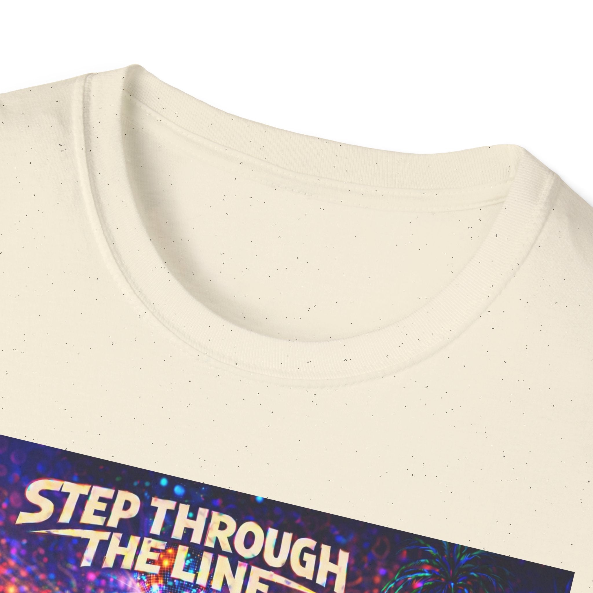 Step Through The Line T-Shirt Song Cover Art From The Caribbean Calavera Album  — Psychedelic Rainbow Silhouette Graphic Tee