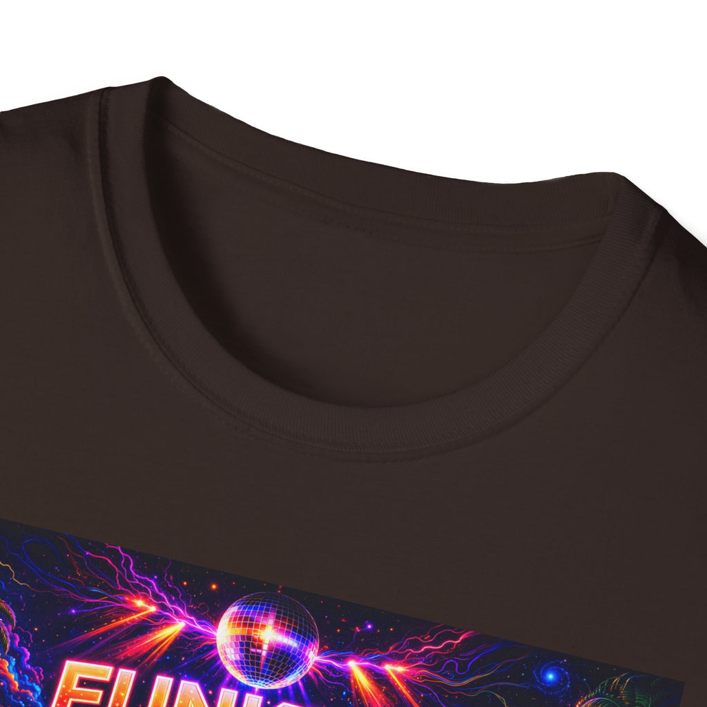 Funkify   Song Cover Art From The Caribbean Calavera Album  Neon City T-Shirt – Retro Synthwave Music Tee
