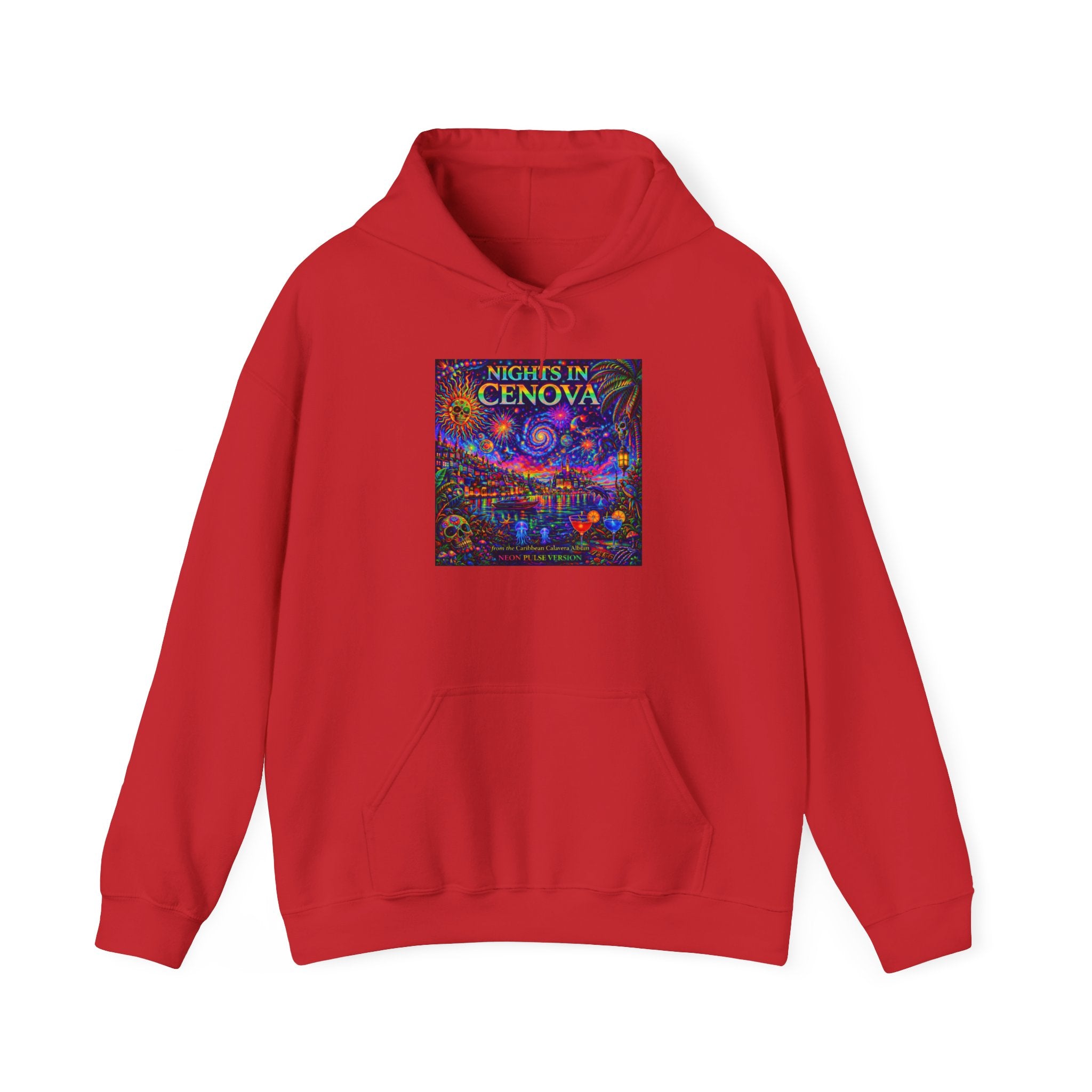Nights in Cenova Hoodie –  Song Cover Art From The Caribbean Calavera Album   Colorful Venetian Canal Art Pullover