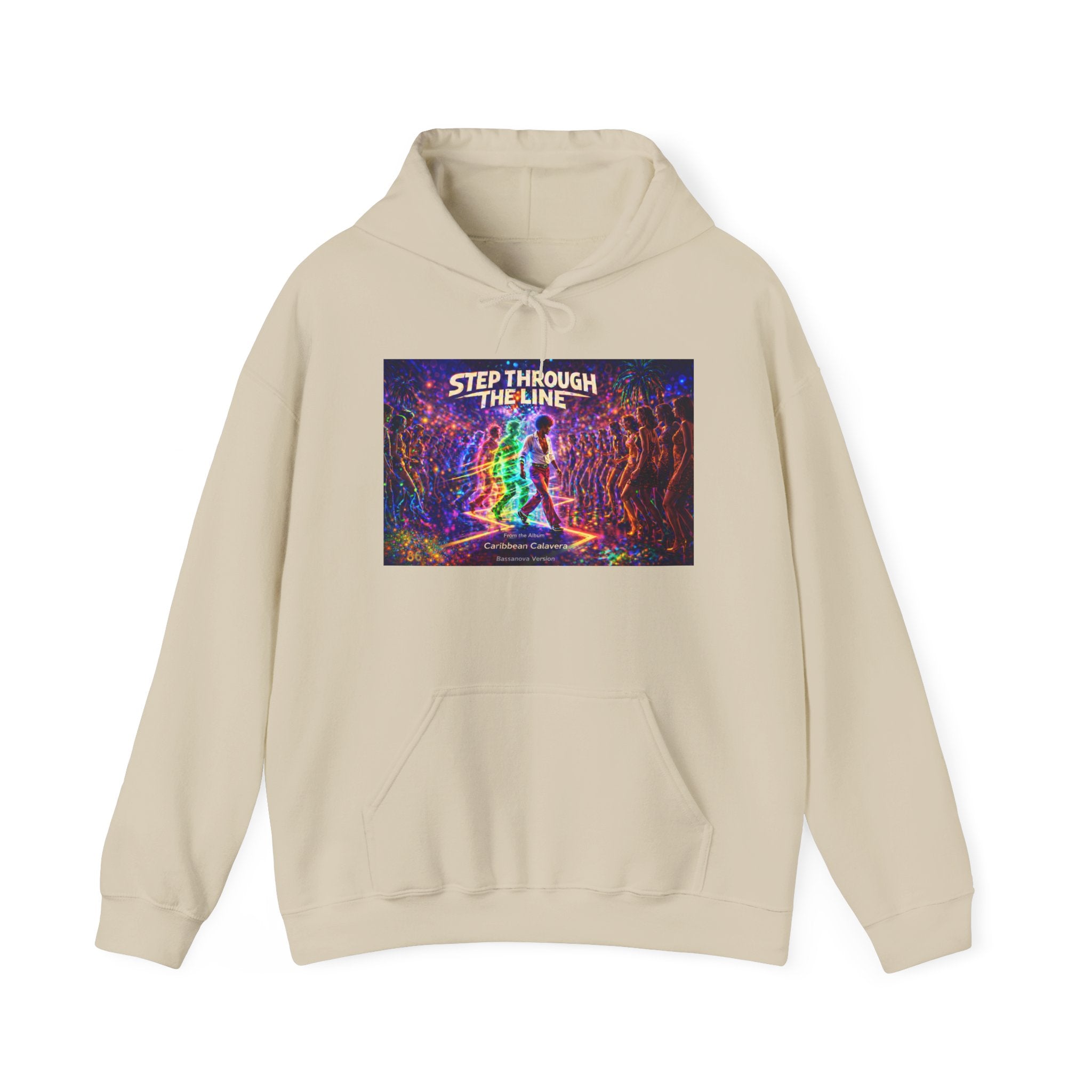 Step Through The Line Hoodie Song Cover Art From The Caribbean Calavera Album — Psychedelic Trippy Graphic Pullover