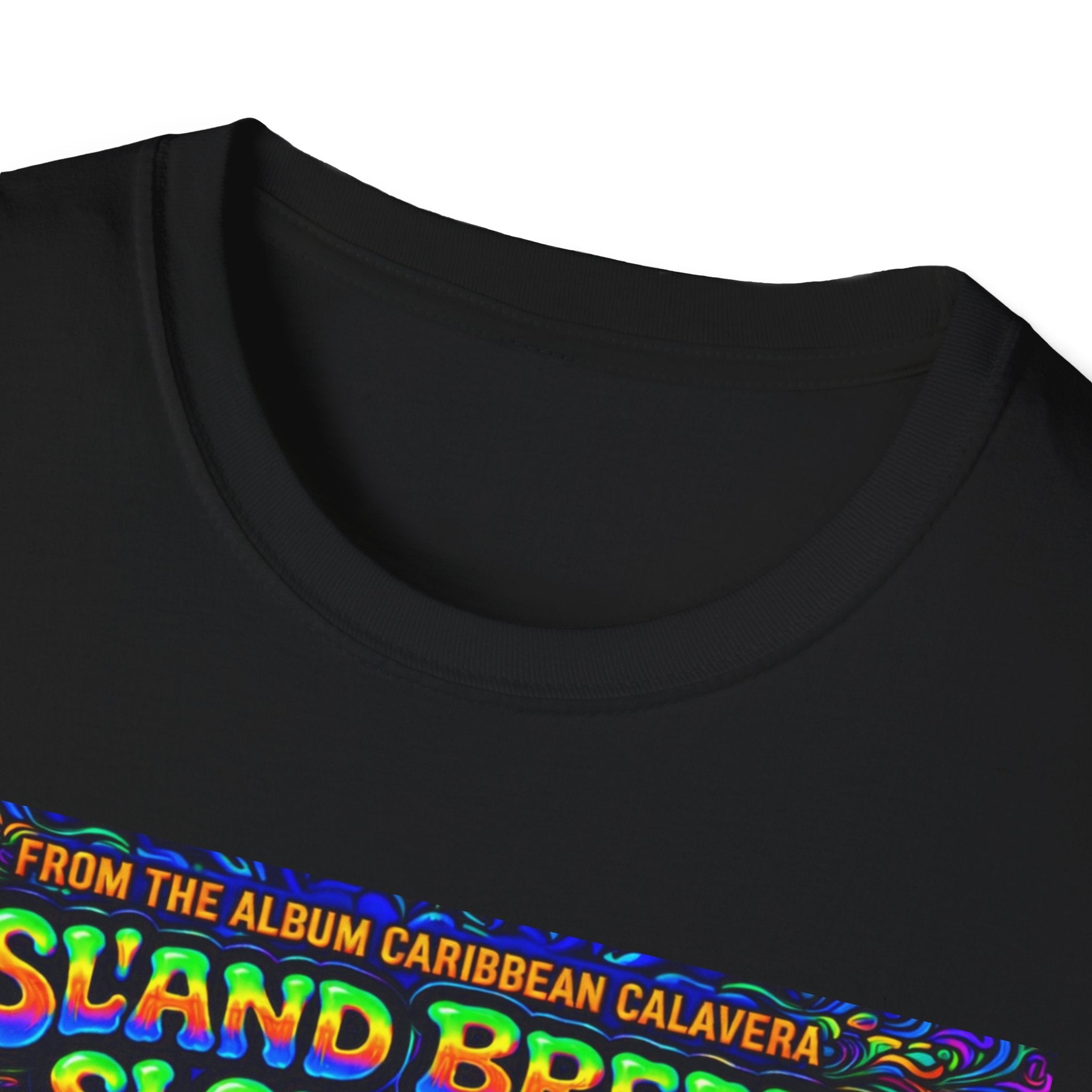 Island Breeze Slow Jam T-Shirt  Song Cover Art From The Caribbean Calavera Album   — Retro Tropical Sunset Music Tee