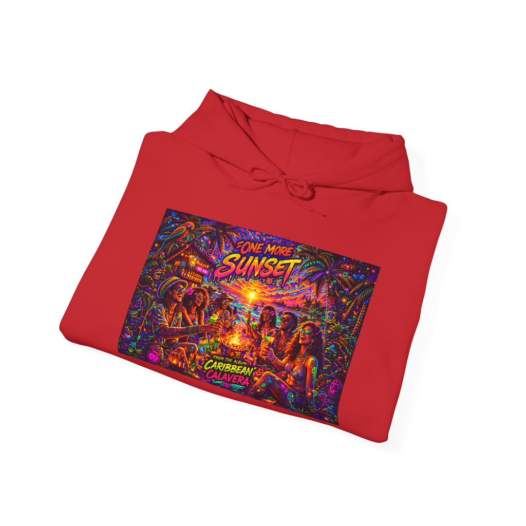 One More Sunset Carnival Hoodie Song Cover Art From The Caribbean Calavera Album — Tropical Festival Graphic Pullover